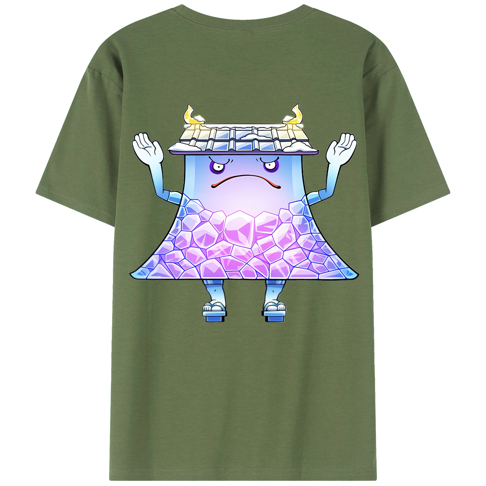 （画像用） 妖怪ウォッチ Yo-kai Watch 綿100％ メンズ半袖Tシャツ（バックプリント） 通気性